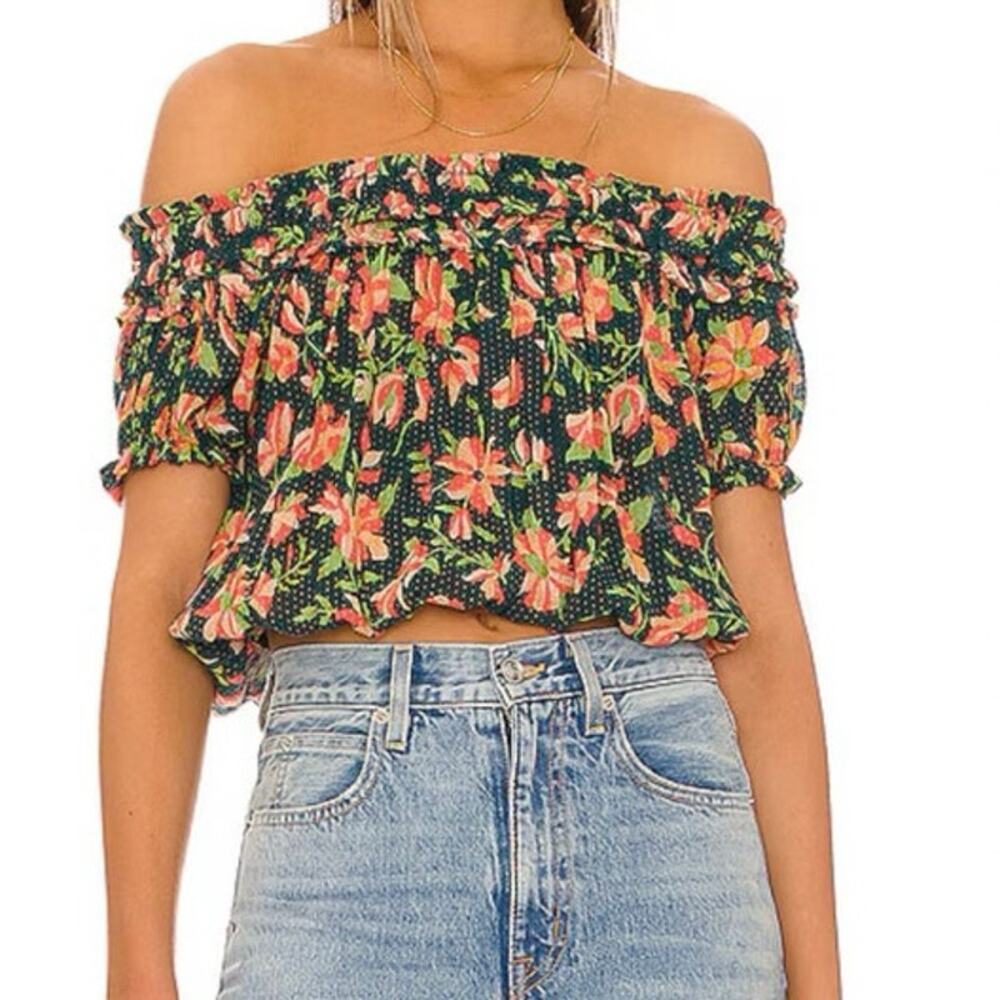 Free People Suki Blouse in Garden Combo
